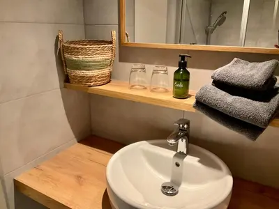 Ein Badezimmer in der Unterkunft Lorenzo Appartements