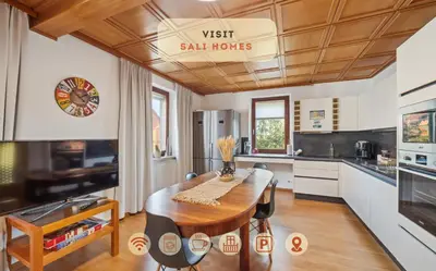 Grundriss der Unterkunft Salí Homes K39 Monte-Carlo -Spacious 6-Bedroom Apartment with Terrace and Garden Views in Bayreuth Ideal for Groups