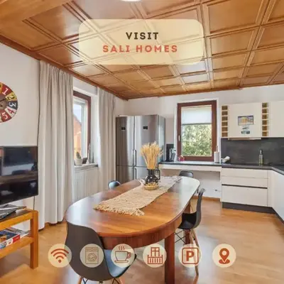 Salí Homes K39 Monte-Carlo -Spacious 6-Bedroom Apartment with Terrace and Garden Views in Bayreuth Ideal for Groups
