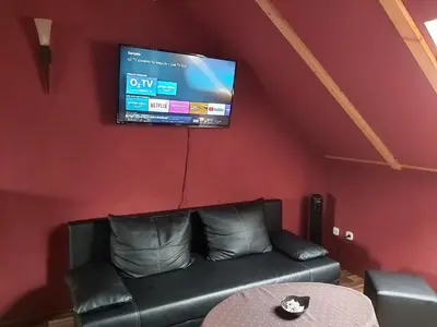 TV/Unterhaltungsangebot in der Unterkunft HummelCasa Ferienhaus Bayreuth