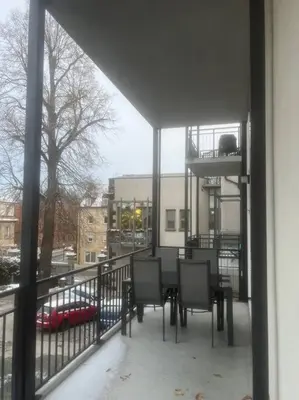 Ein Balkon oder eine Terrasse in der Unterkunft Cooles City-Appartment - Balkon