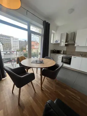 Küche/Küchenzeile in der Unterkunft Cooles City-Appartment - Balkon