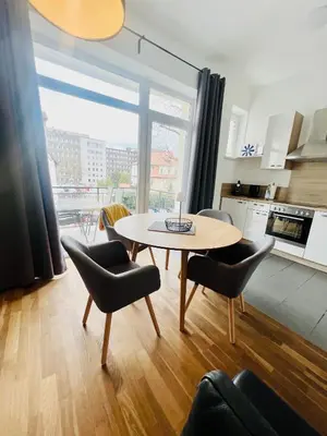 Küche/Küchenzeile in der Unterkunft Cooles City-Appartment - Balkon