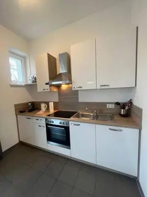Küche/Küchenzeile in der Unterkunft Cooles City-Appartment - Balkon