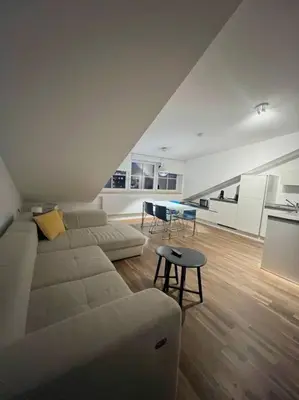 Ein Sitzbereich in der Unterkunft Charmantes Loft in der Bayreuther City