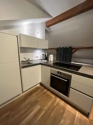 Küche/Küchenzeile in der Unterkunft Charmantes Loft in der Bayreuther City