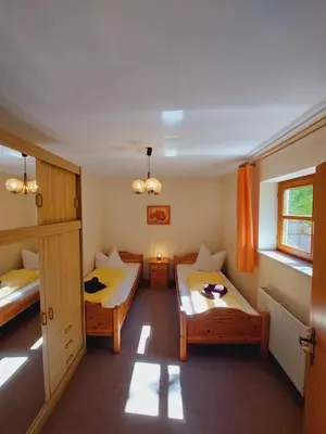 Ein Bett oder Betten in einem Zimmer der Unterkunft Ferienhaus NaturKraftEnergie