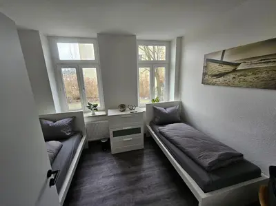 Ein Sitzbereich in der Unterkunft charmante Ferienwohnung am Stadtwald von Plauen