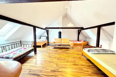 Ein Sitzbereich in der Unterkunft City Apartments in Hof