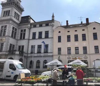 Das Gebäude in dem sich die Ferienwohnung befindet