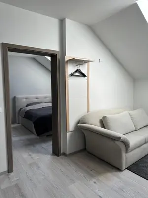 Ein Sitzbereich in der Unterkunft Zwillinge Ferienwohnung am Markt