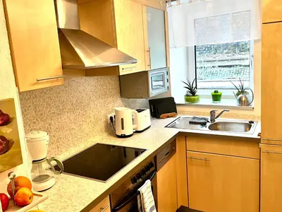 Küche/Küchenzeile in der Unterkunft Ferien- und Monteurwohnung Waldnaab