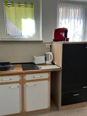 Küche/Küchenzeile in der Unterkunft Ein Zimmer Wohnung am Markt