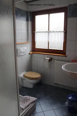 Ein Badezimmer in der Unterkunft Gästehaus zum Prinzenfelsen