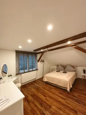 Ein Bett oder Betten in einem Zimmer der Unterkunft Ferienwohnung Samy