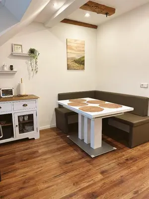 Küche/Küchenzeile in der Unterkunft Ferienwohnung Samy