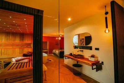 TV/Unterhaltungsangebot in der Unterkunft Der Schwarzbau - Luxus Ferienhaus und Ferienwohnung
