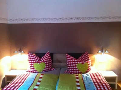 Ein Bett oder Betten in einem Zimmer der Unterkunft Teicher-Zoigl