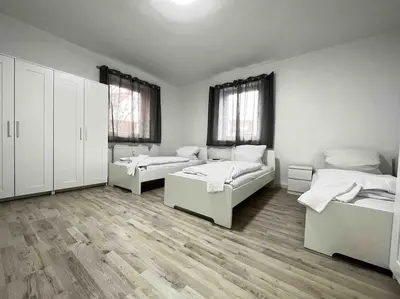 Ein Bett oder Betten in einem Zimmer der Unterkunft SAD104 - Moderne Monteurwohnung/Übergangswohnung