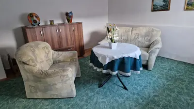 Ein Sitzbereich in der Unterkunft Ferienhaus LIANE