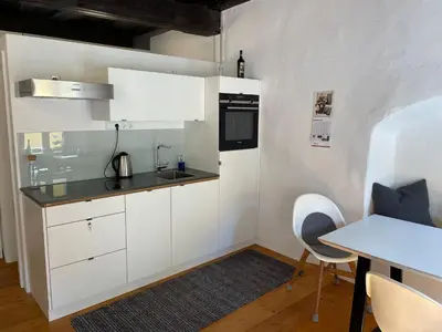 Küche/Küchenzeile in der Unterkunft Kleine Residenz