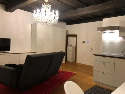 Küche/Küchenzeile in der Unterkunft Kleine Residenz