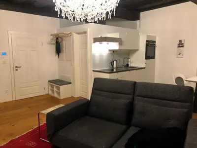 Küche/Küchenzeile in der Unterkunft Kleine Residenz