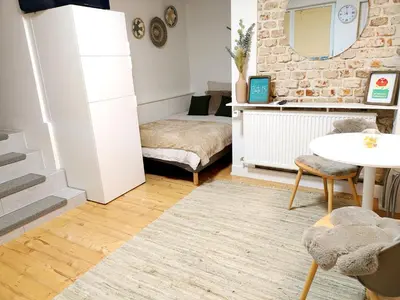 Ein Sitzbereich in der Unterkunft Suite 13 Loft mit Terrasse