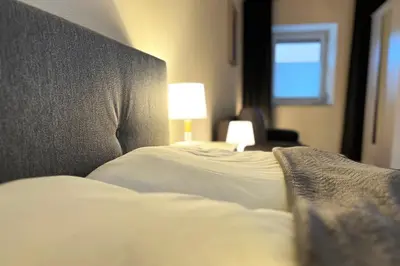 Ein Bett oder Betten in einem Zimmer der Unterkunft Ferienhaus Selbitz