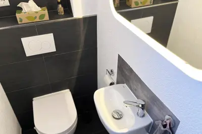 Ein Badezimmer in der Unterkunft Ferienhaus Selbitz