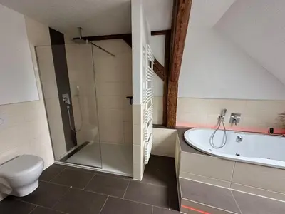 Ein Badezimmer in der Unterkunft Ferienwohnung Parkblick