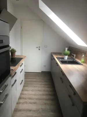 Küche/Küchenzeile in der Unterkunft Ferienwohnung Parkblick