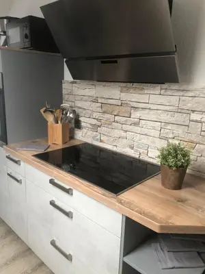 Küche/Küchenzeile in der Unterkunft Ferienwohnung Parkblick