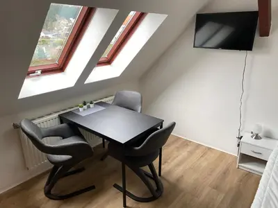 TV/Unterhaltungsangebot in der Unterkunft FeWo WIEKO Plauen Leibnizstr. H1, DG rechts