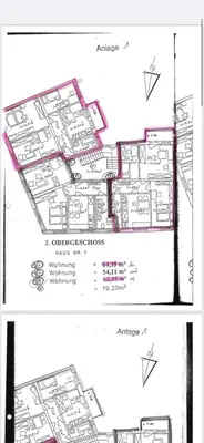 Grundriss der Unterkunft FeWo Wieko Plauen Leibnizstr. H1, 2.OG rechts