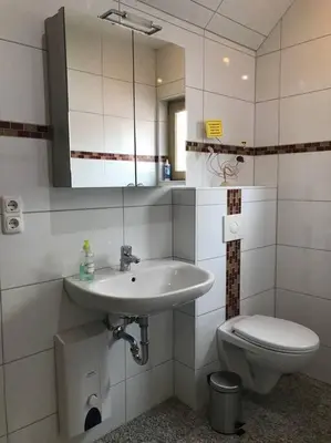 Ein Badezimmer in der Unterkunft Apartment am See