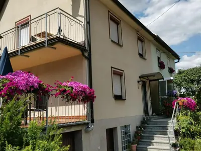 Ein Balkon oder eine Terrasse in der Unterkunft FeWo Ulbrich Langenstadt