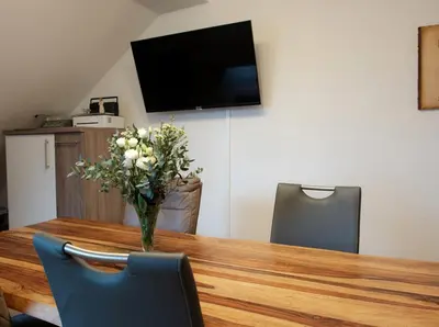 Küche/Küchenzeile in der Unterkunft Ferienwohnung Prof. Dehmer