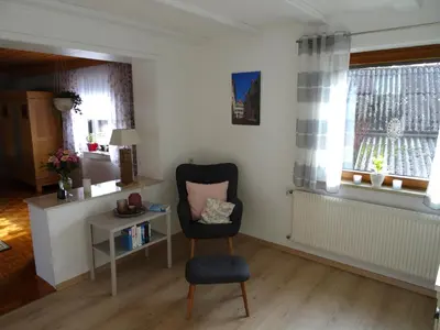 Ein Sitzbereich in der Unterkunft Ferienwohnung Dorothea
