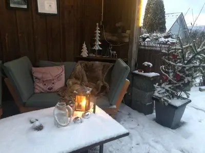Ja, das gönn' ich mir. Sauna, Natur - alles hier. im Winter