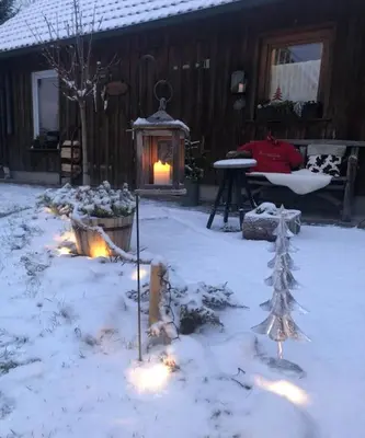 Ja, das gönn' ich mir. Sauna, Natur - alles hier. im Winter