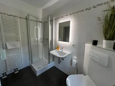 Ein Badezimmer in der Unterkunft Gewölbe-Stübchen im Herrenhaus