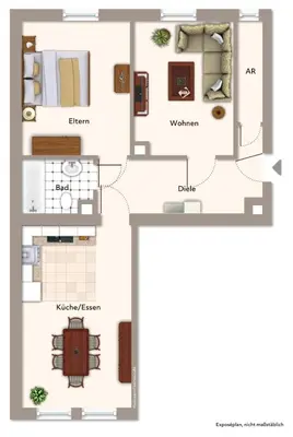 Grundriss der Unterkunft 66m² Ferienwohnung 