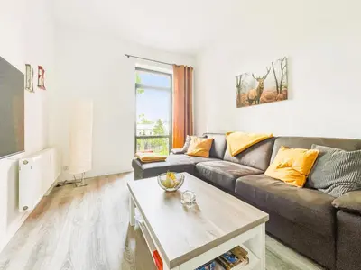 Ein Sitzbereich in der Unterkunft 66m² Ferienwohnung 