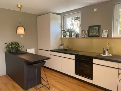 Küche/Küchenzeile in der Unterkunft SONNENWEG Designwohnung mit Gartenblick