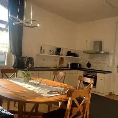 Küche/Küchenzeile in der Unterkunft Ferienwohnung Marie