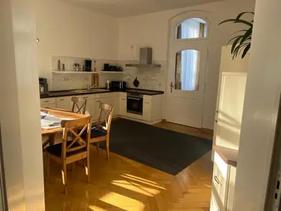 Küche/Küchenzeile in der Unterkunft Ferienwohnung Marie