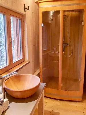 Ein Badezimmer in der Unterkunft Dengler Hof