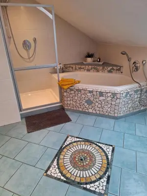 Ein Badezimmer in der Unterkunft Ferienwohnung Obertshauser