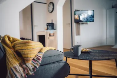 TV/Unterhaltungsangebot in der Unterkunft Suite 13 im Wald mit Balkon